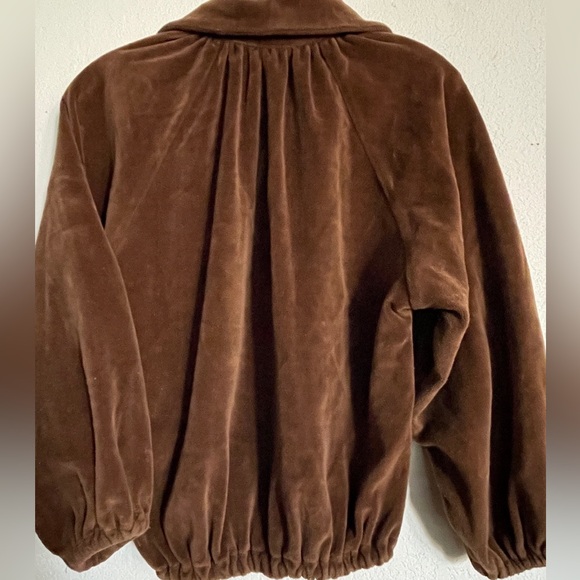 Vintage Brown Velour Pull Over - Picture 4 of 14